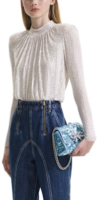 (W) Self-Portrait 象牙白長袖襯衫 星鑽裝飾設計 SWF344C02800 Lookbook (W) Self-Portrait 象牙白長袖襯衫 星鑽裝飾設計 SWF344C02800