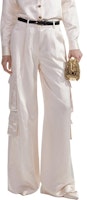 (Women) Self-Portrait Ivory White Wide-Leg Utility Casual Pants. SWF353K02500 (Women) Self-Portrait Ivory White Wide-Leg Utility Casual Pants. SWF353K02500