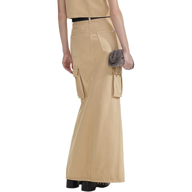 (Women) Self-Portrait  Khaki Midi Skirt with Slit and Rhinestone Detail Casual Wear SWF353Q00500 圖 4