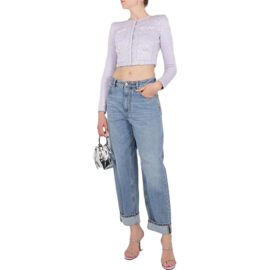 Purchase (W) Self-Portrait Cardigan Rajut Butang Permata Ungu Muda. PF23107JLPURPLE