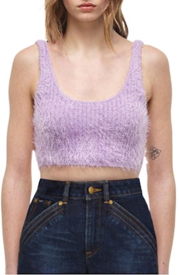 (W) Self-Portrait 毛絨針織短版背心 紫色 SWF324M10500 Buy (W) Self-Portrait 毛絨針織短版背心 紫色 SWF324M10500