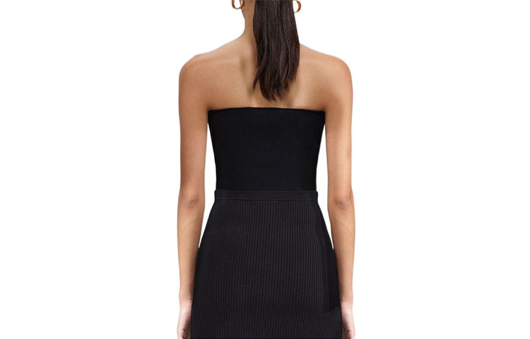 Lookbook (W) Top Sin Tirantes Ajustado de Punto con Botones de Self-Portrait. SWF333M01600