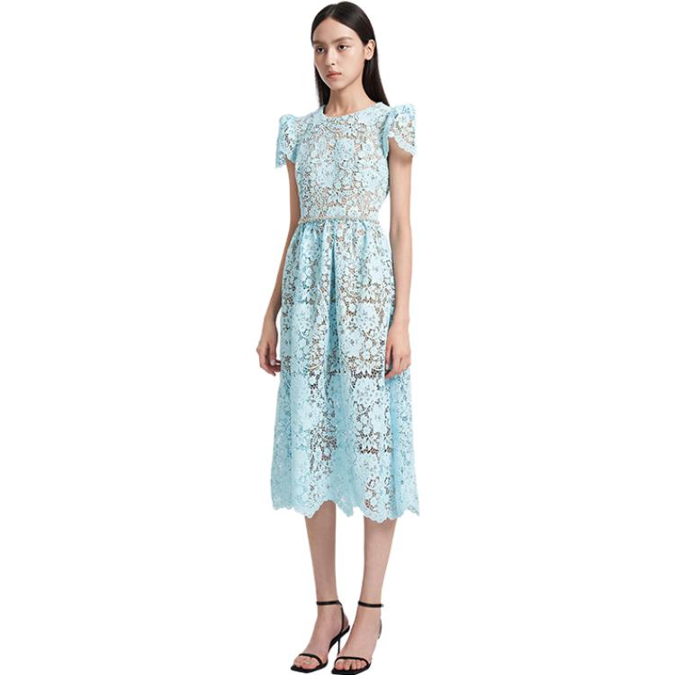 (Women) Self-Portrait  Lace Elegant Short Sleeve Cocktail Party Mini Dress SWF343Y08600 圖 5