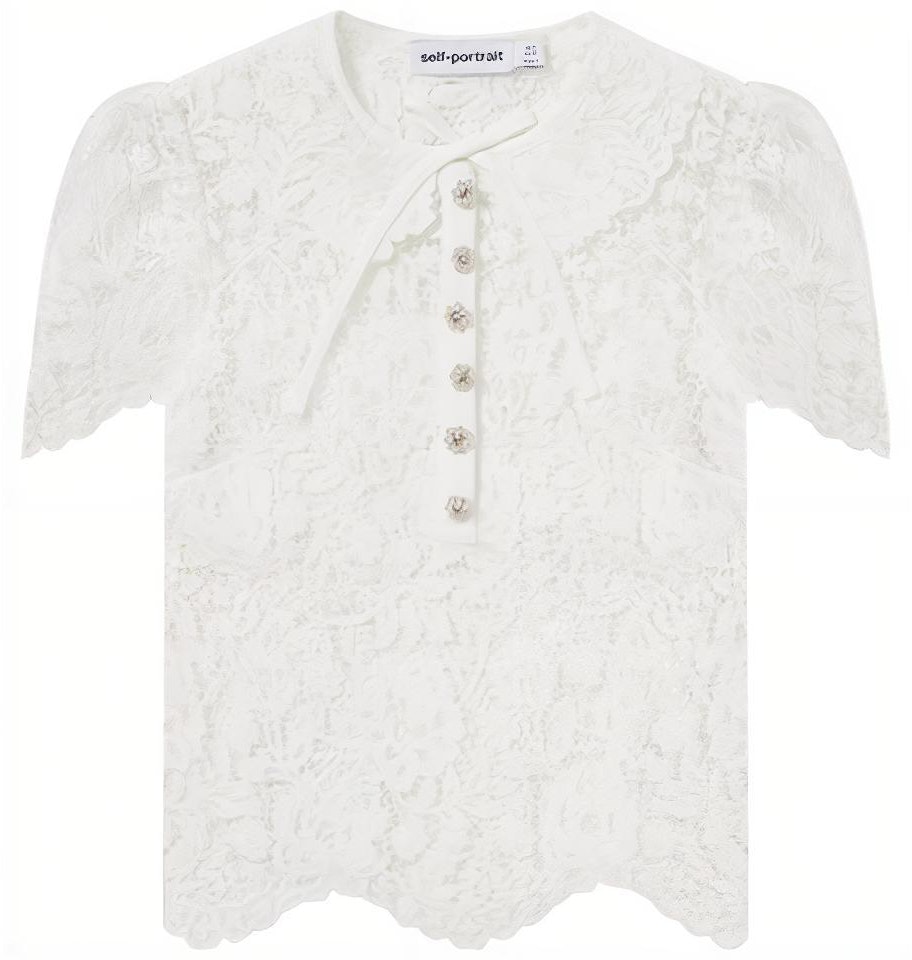 women-self-portrait-lace-floral-bow-collar-white-short-sleeve-top-swf-343-c00800
