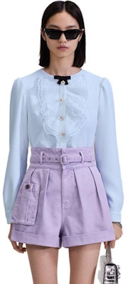 (W) Blusa de Encaje Manga Larga con Lazo Self-Portrait Azul Misty. SWF343C01700 Lookbook (W) Blusa de Encaje Manga Larga con Lazo Self-Portrait Azul Misty. SWF343C01700