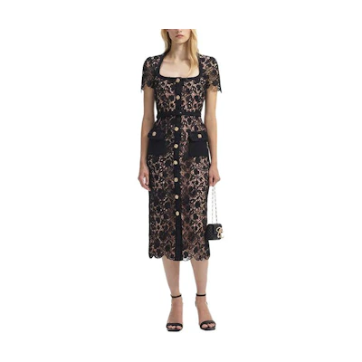 (Women) Self-Portrait Lace Midi Dress – Elegant Evening Party Princess Style SWF351Y05500