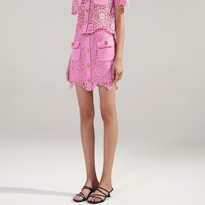 (W) Self-Portrait 蕾絲口袋高腰休閒直筒迷你裙 SWF342Q02300 Purchase (W) Self-Portrait 蕾絲口袋高腰休閒直筒迷你裙 SWF342Q02300