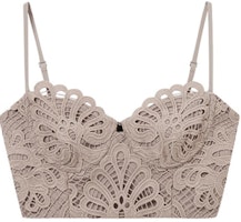 (Women) Self-Portrait Lace Slim-Fit Camisole in Dark Gray Brown. SWF353B00100 (Women) Self-Portrait Lace Slim-Fit Camisole in Dark Gray Brown. SWF353B00100