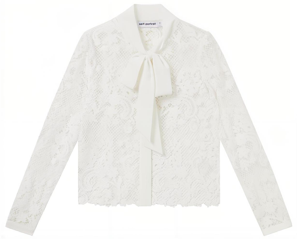 women-self-portrait-lace-tie-long-sleeve-shirt-ivory-white-swf-344-c03100