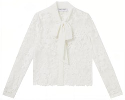 (Women) Self-Portrait Lace Tie Long Sleeve Shirt Ivory White. SWF344C03100 (Women) Self-Portrait Lace Tie Long Sleeve Shirt Ivory White. SWF344C03100