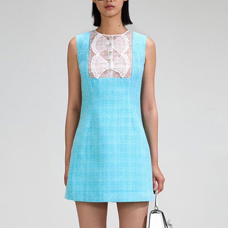 (Women) Self-Portrait  Lace Tweed Sleeveless Elegant Party Princess Dress SWF342Y15800 圖 3