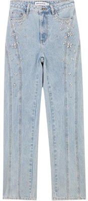(W) Self-Portrait 淺牛仔藍直筒牛仔褲,鑽石裝飾設計。 SWF353K01200 Buy (W) Self-Portrait 淺牛仔藍直筒牛仔褲,鑽石裝飾設計。 SWF353K01200