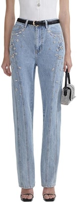 (W) Self-Portrait 淺牛仔藍直筒牛仔褲,鑽石裝飾設計。 SWF353K01200 Lookbook (W) Self-Portrait 淺牛仔藍直筒牛仔褲,鑽石裝飾設計。 SWF353K01200