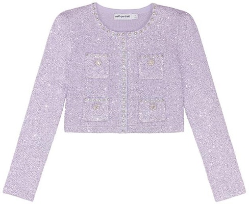 (W) Self-Portrait 紫丁香珍珠裝飾長袖短版針織上衣 SWF343M00300 Order (W) Self-Portrait 紫丁香珍珠裝飾長袖短版針織上衣 SWF343M00300
