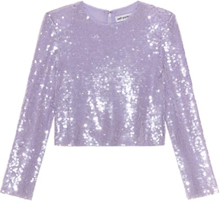 (W) Self-Portrait Baju T Lengan Panjang Ungu Lilac. SWF343C01800 Order (W) Self-Portrait Baju T Lengan Panjang Ungu Lilac. SWF343C01800