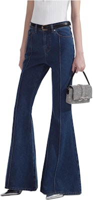 (W) Self-Portrait Jeans Acampanados de Tiro Medio Azul Denim. SWF353K01800 Lookbook (W) Self-Portrait Jeans Acampanados de Tiro Medio Azul Denim. SWF353K01800