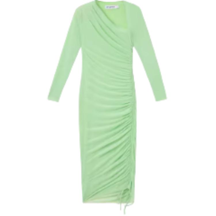 Order (Women) Self-Portrait  Mint Green Collarless Long-Sleeve Dress SWF343Y05600