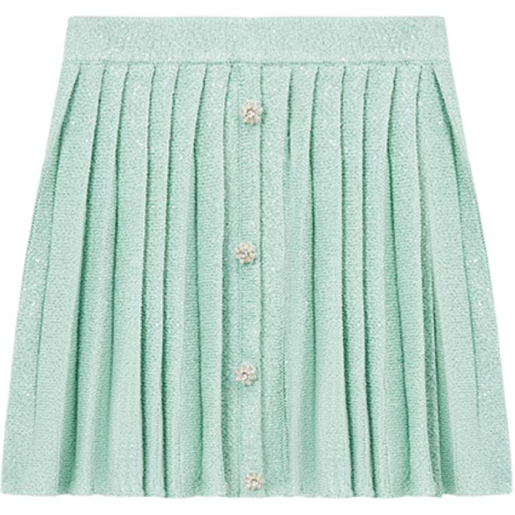 (Women) Self-Portrait  Mint Green Pleated Tennis Skirt Casual Mini Skirt. SWF351M03500 圖 2