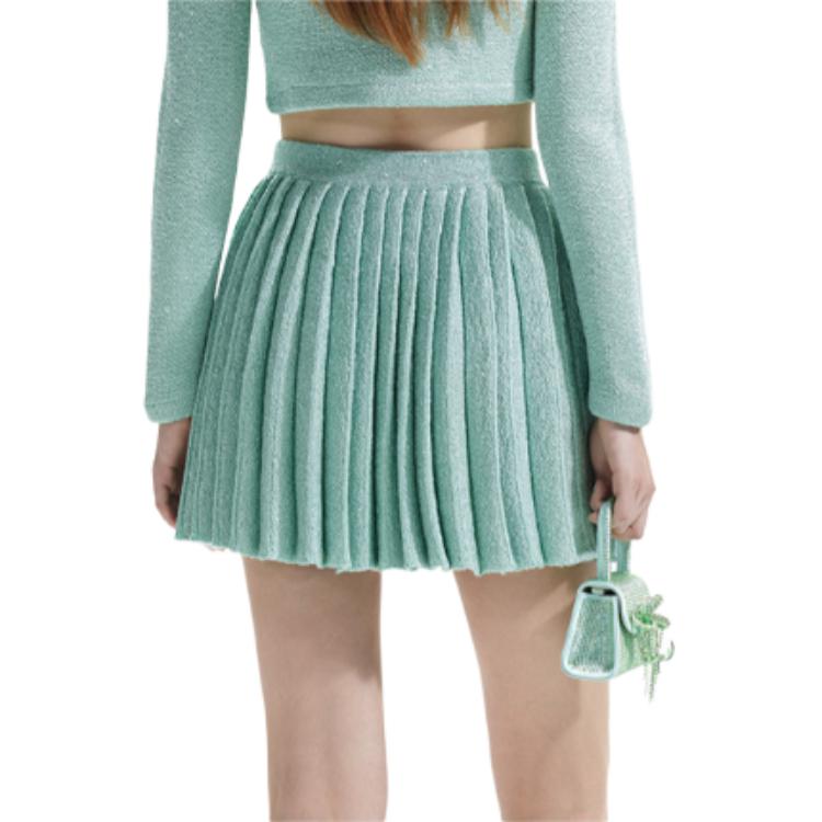 (Women) Self-Portrait  Mint Green Pleated Tennis Skirt Casual Mini Skirt. SWF351M03500 圖 4