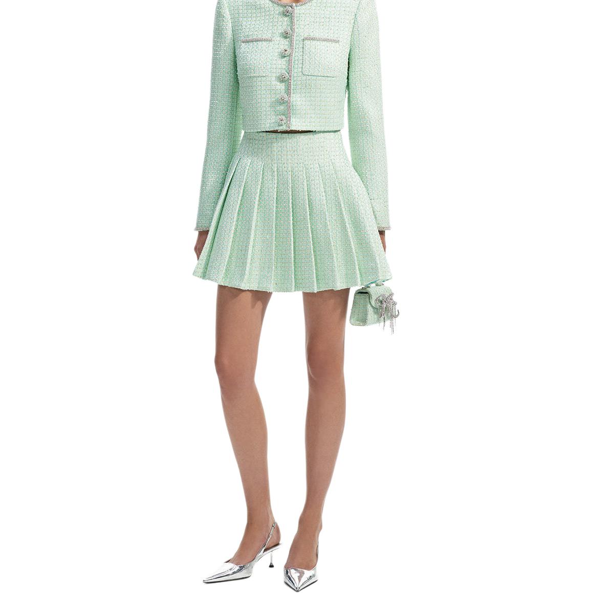 (Women) Self-Portrait  Mint Green Trendy Casual Skirt. SWF351Q01300 圖 4