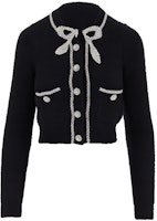 (Women) Self-Portrait Navy Blue Colorblock Cardigan Long Sleeve Sweater. SWF344M05900549 (Women) Self-Portrait Navy Blue Colorblock Cardigan Long Sleeve Sweater. SWF344M05900549