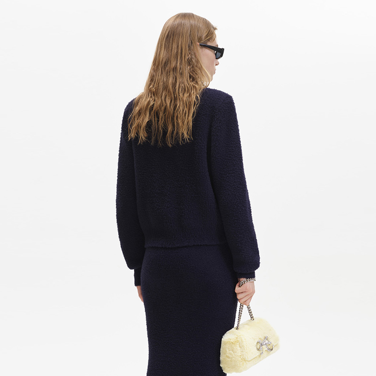 (Women) Self-Portrait  Navy Blue Single-Breasted Long Sleeve Jacket SWF344M03900 圖 4