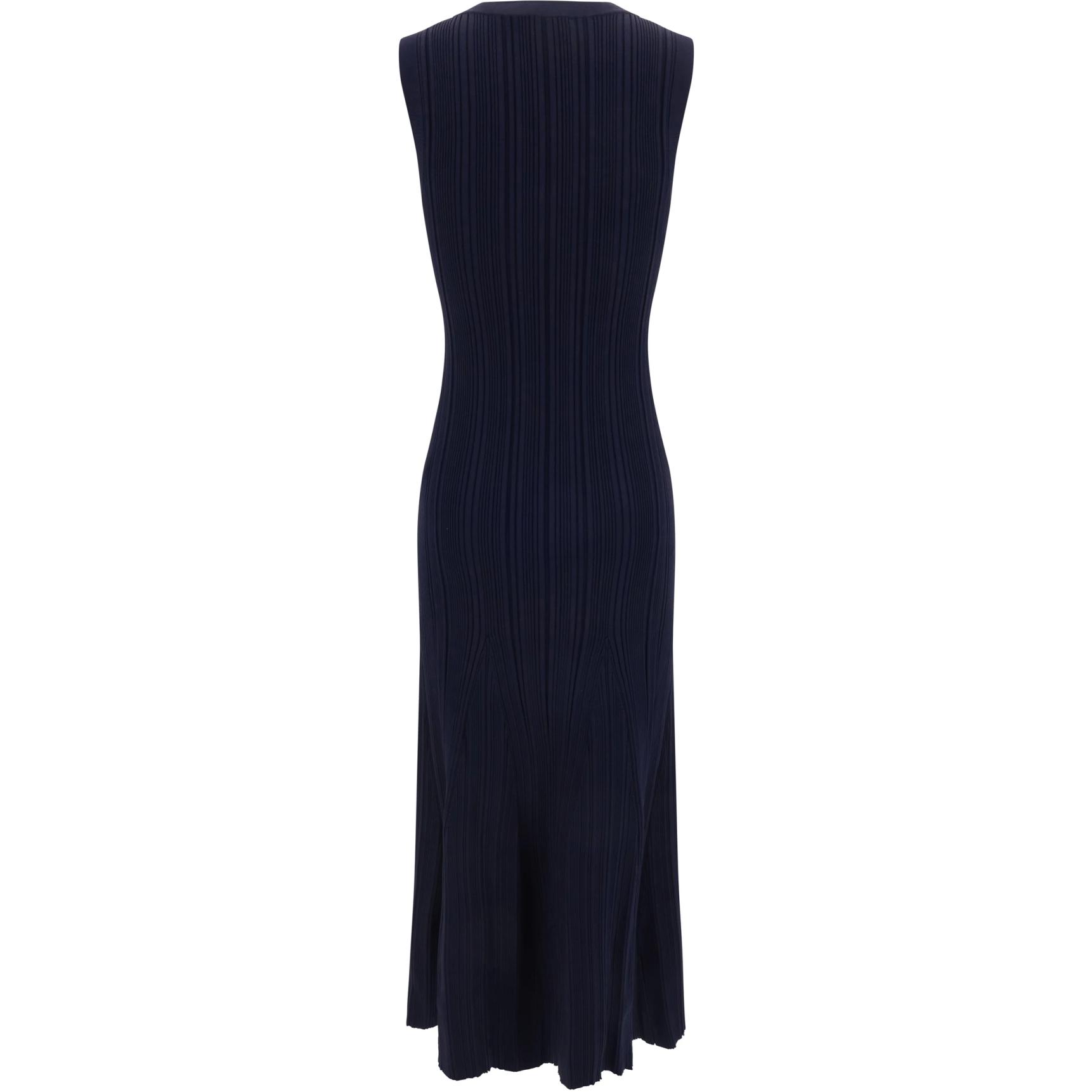 (Women) Self-Portrait  Navy Sleeveless Button-Front Slim Maxi Dress PF24143MBLBLUE 圖 3