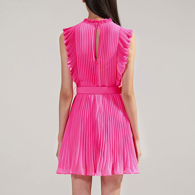 Details for (W) Self-Portrait 霓虹粉無袖波浪短洋裝. SWF341Y08900