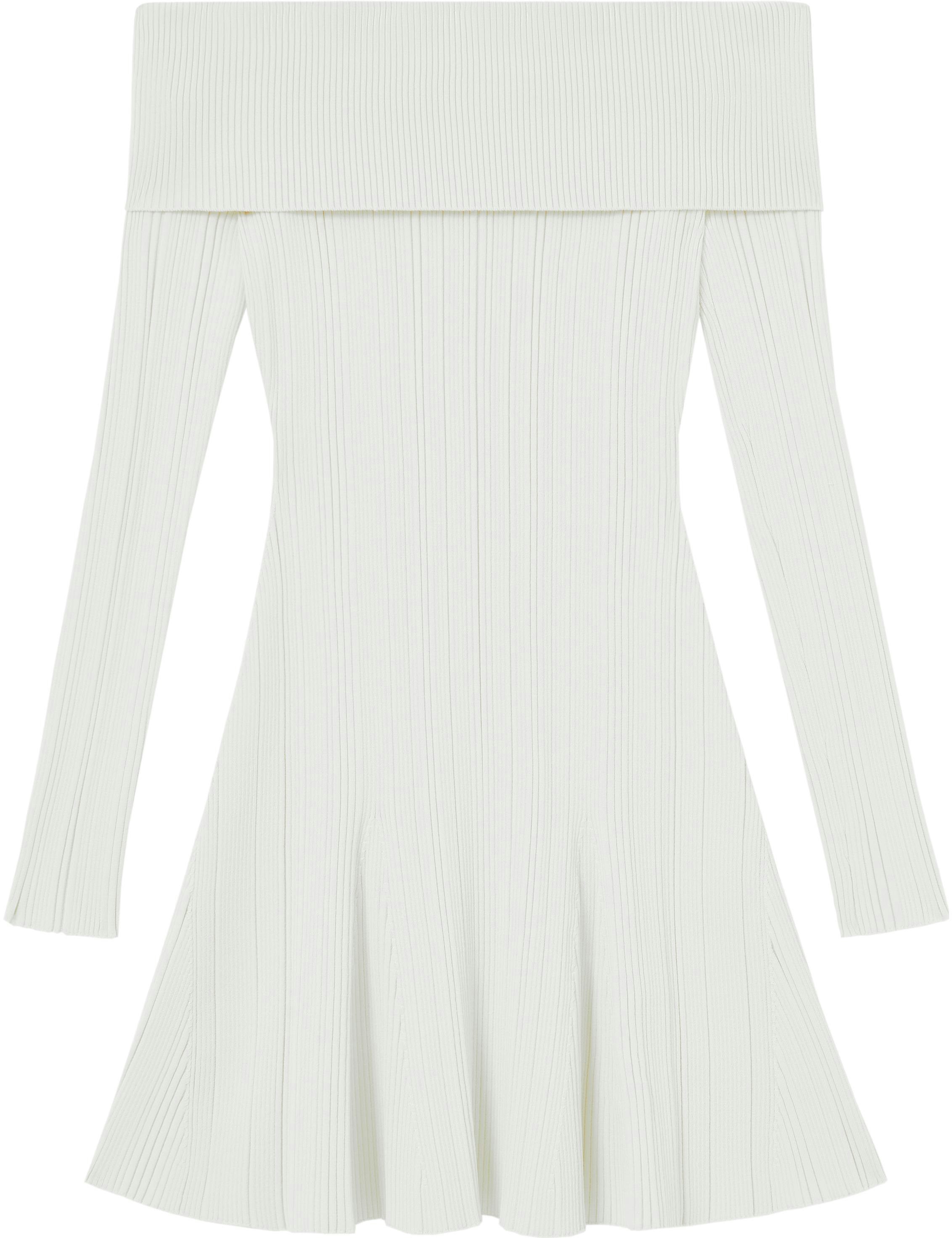 Buy (Women) Self-Portrait Off-Shoulder Knit A-Line Dress Long Sleeve Pure White SWF343M01000001 - Novelship Buy (Women) Self-Portrait Off-Shoulder Knit A-Line Dress Long Sleeve Pure White SWF343M01000001 - Novelship