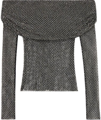 (W) Self-Portrait 經典款黑色露肩長袖T恤 SWF343C00300 Order (W) Self-Portrait 經典款黑色露肩長袖T恤 SWF343C00300