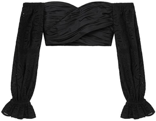 (W) Self-Portrait 黑色露肩長袖短版上衣 SWF352C04700 Order (W) Self-Portrait 黑色露肩長袖短版上衣 SWF352C04700