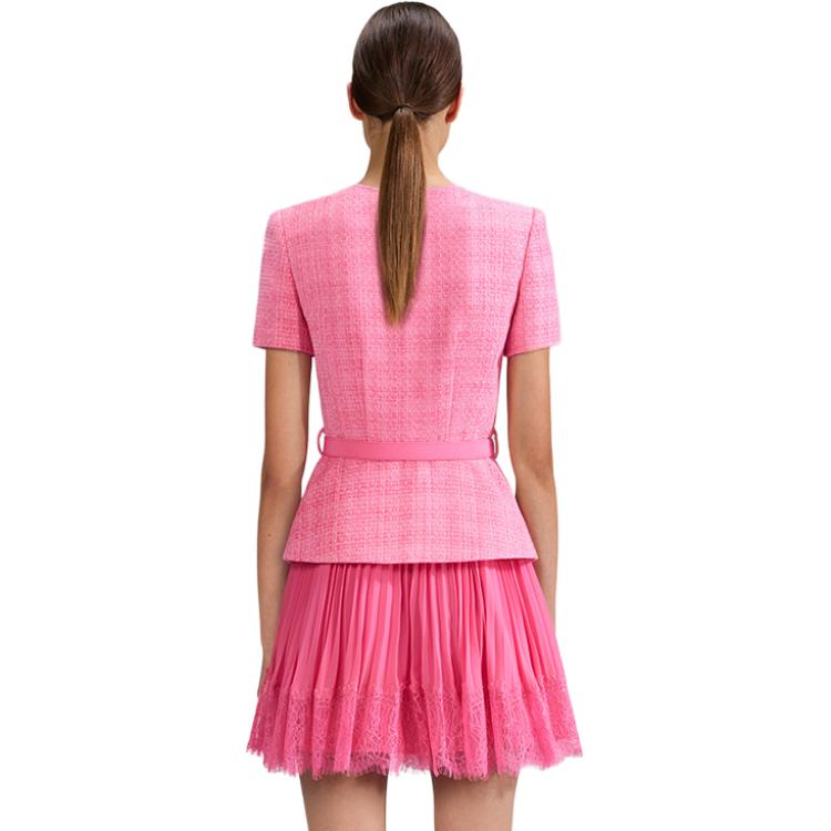 (Women) Self-Portrait  Pink Casual Chic Short Sleeve Dress SWF342Y22500 圖 3