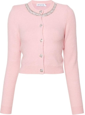 (W) Self-Portrait 粉色短版長袖針織開襟衫 AW24079CPINK Order (W) Self-Portrait 粉色短版長袖針織開襟衫 AW24079CPINK