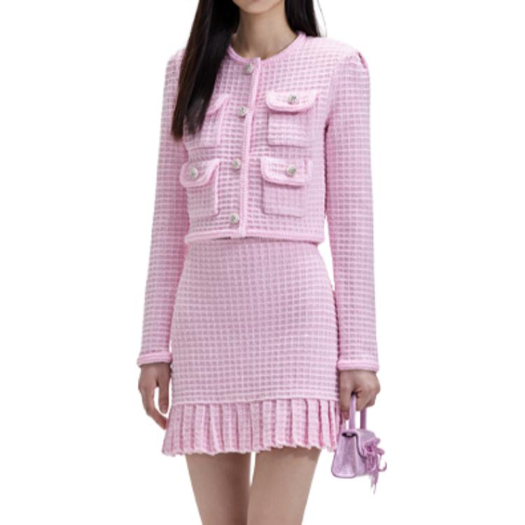 (Women) Self-Portrait  Pink Elegant Long-Sleeve Jacket SWF351M00300 圖 3