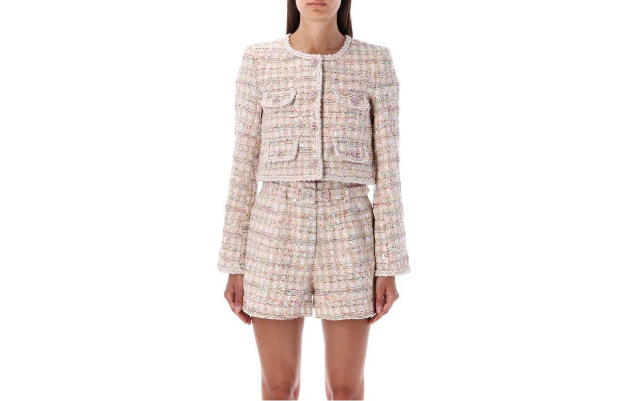 Order (W) Chaqueta Casual Rosa de Manga Larga con Botones de Self-Portrait. PF23099JPBPINK