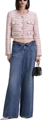 (W) Chaqueta Casual Rosa de Manga Larga con Botones de Self-Portrait. PF23099JPBPINK Lookbook (W) Chaqueta Casual Rosa de Manga Larga con Botones de Self-Portrait. PF23099JPBPINK