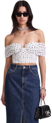 (W) Self-Portrait 波點一字肩無袖時尚奢華上衣 SWF343C00100 Shop (W) Self-Portrait 波點一字肩無袖時尚奢華上衣 SWF343C00100