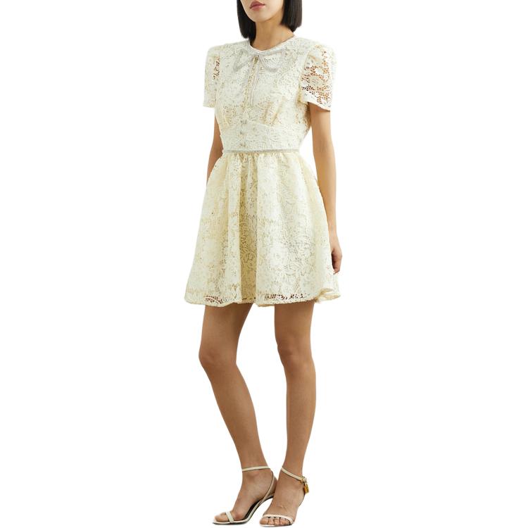 (Women) Self-Portrait  Puff Sleeve White Mini Dress JVM1683259107027 圖 3