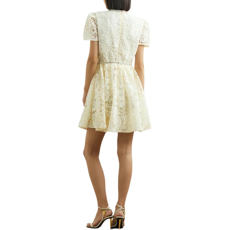 (Women) Self-Portrait  Puff Sleeve White Mini Dress JVM1683259107027 圖 4