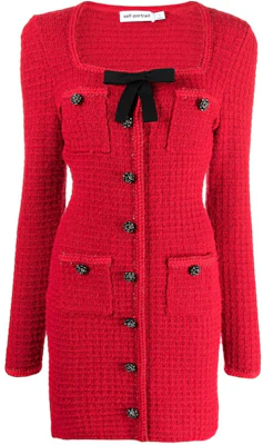 (W) Self-Portrait 紅色蝴蝶結細節針織長袖連身裙 RS24912SR Order (W) Self-Portrait 紅色蝴蝶結細節針織長袖連身裙 RS24912SR