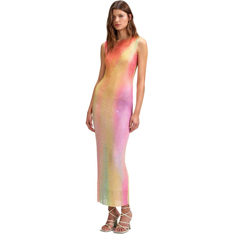 (Women) Self-Portrait  Red Pink Sleeveless Knit Dress - Stylish & Slim Fit SWF342Y15200 圖 4