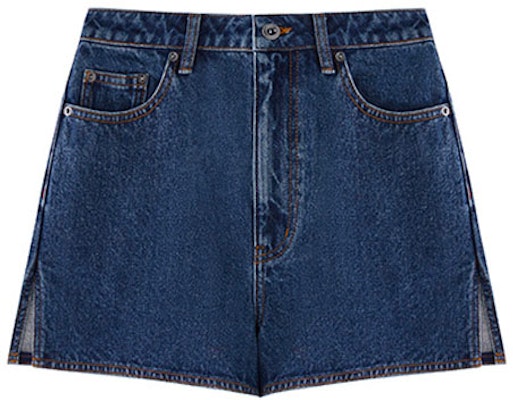 (W) セルフポートレート レトロ ハイウエスト サイドスリット デニムショーツ - ブルー SWF342K01300 Buy (W) セルフポートレート レトロ ハイウエスト サイドスリット デニムショーツ - ブルー SWF342K01300