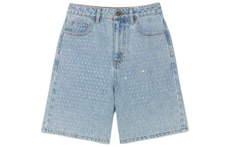 Order (W) Self-Portrait Seluar Pendek Denim Rhinestone High-Waist Gaya Moden dan Chic. SWF352K02700