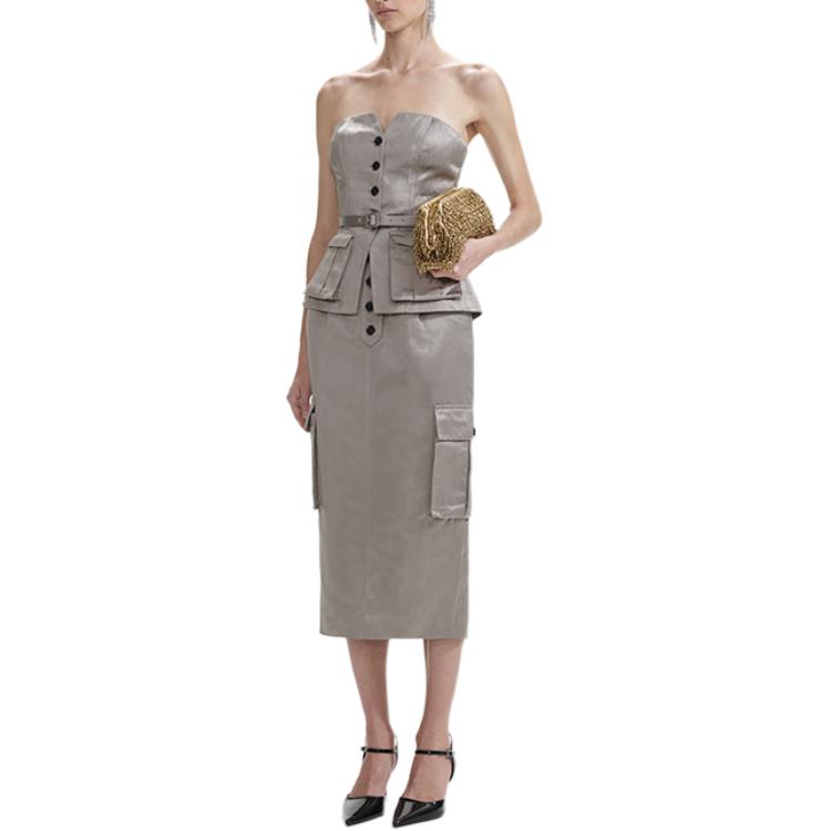 Purchase (W) セルフポートレート サテンバスティエ ダークグレーブラウン 固色. SWF353B00400