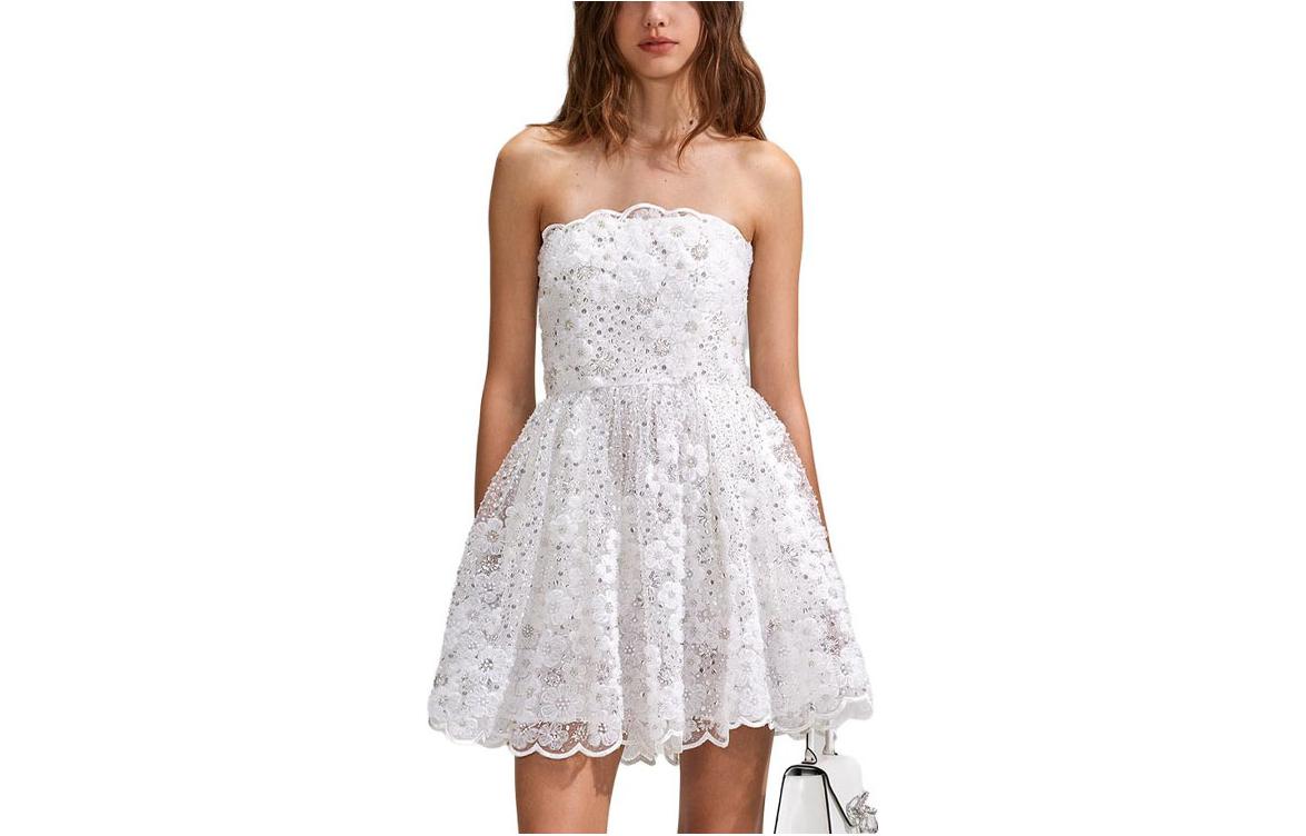 (Women) Self-Portrait  Sequin Floral Bustier Sleeveless Evening Party Dress. SWF342Y21200 圖 2