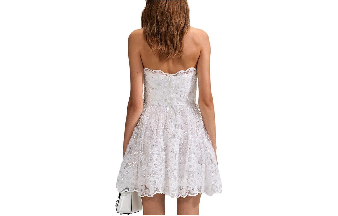 (Women) Self-Portrait  Sequin Floral Bustier Sleeveless Evening Party Dress. SWF342Y21200 圖 3