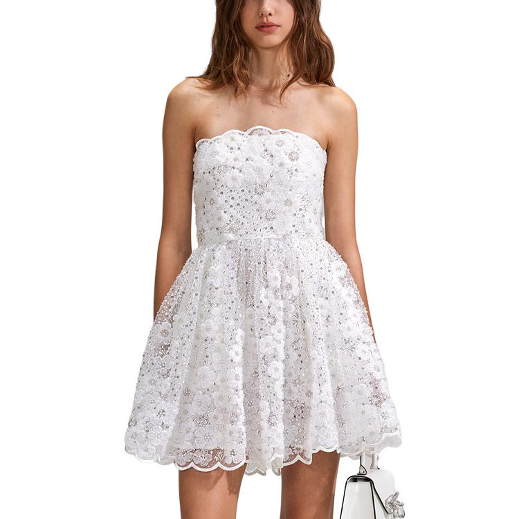 (Women) Self-Portrait  Sequin Floral Bustier Sleeveless Evening Party Dress. SWF342Y21200 圖 5