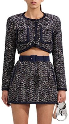 (W) Self-Portrait 亮片粗花呢混紡休閒迷你裙 SWF341Q00100 Lookbook (W) Self-Portrait 亮片粗花呢混紡休閒迷你裙 SWF341Q00100