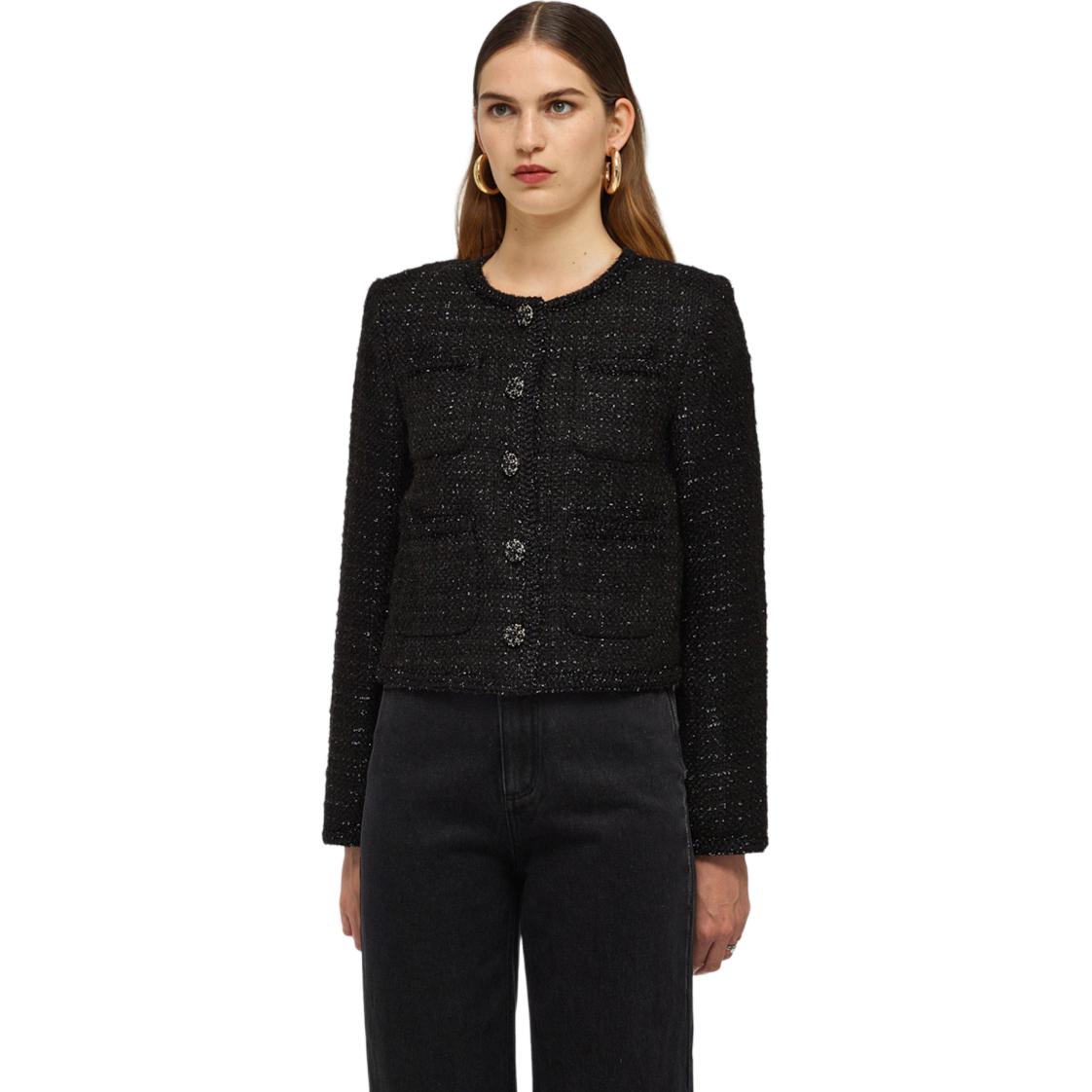 (Women) Self-Portrait  Short Classic Black Button-Up Jacket. SWF336T00600 圖 5