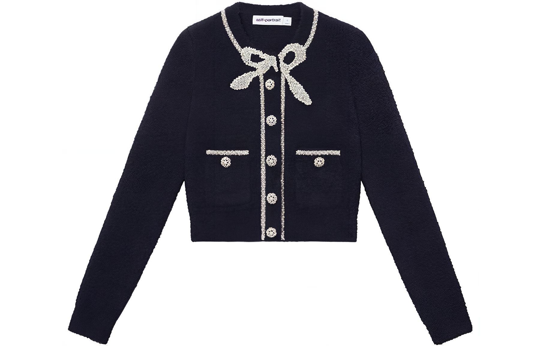 (Women) Self-Portrait  Short Knit Cardigan Sweater - Chanel Inspired Style SWF344M05900